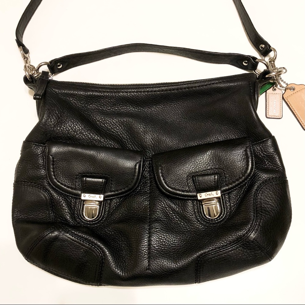 Coach black shoulder bag w/ removable crossbody strap LIKE NEW!!!